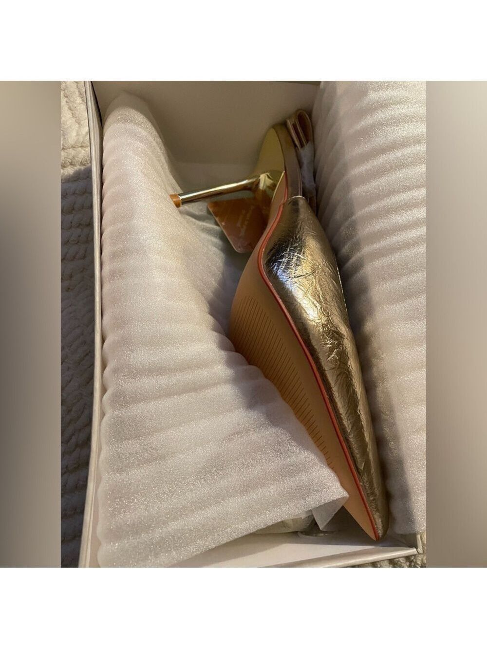 Gold Slingback High Heels - Picture 17 of 17